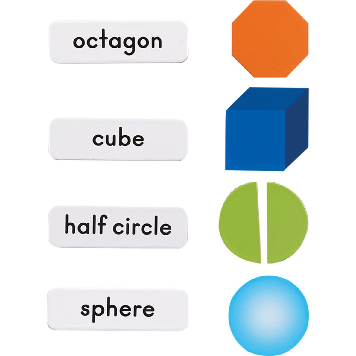 Math Magnets - Flat And Solid Shapes