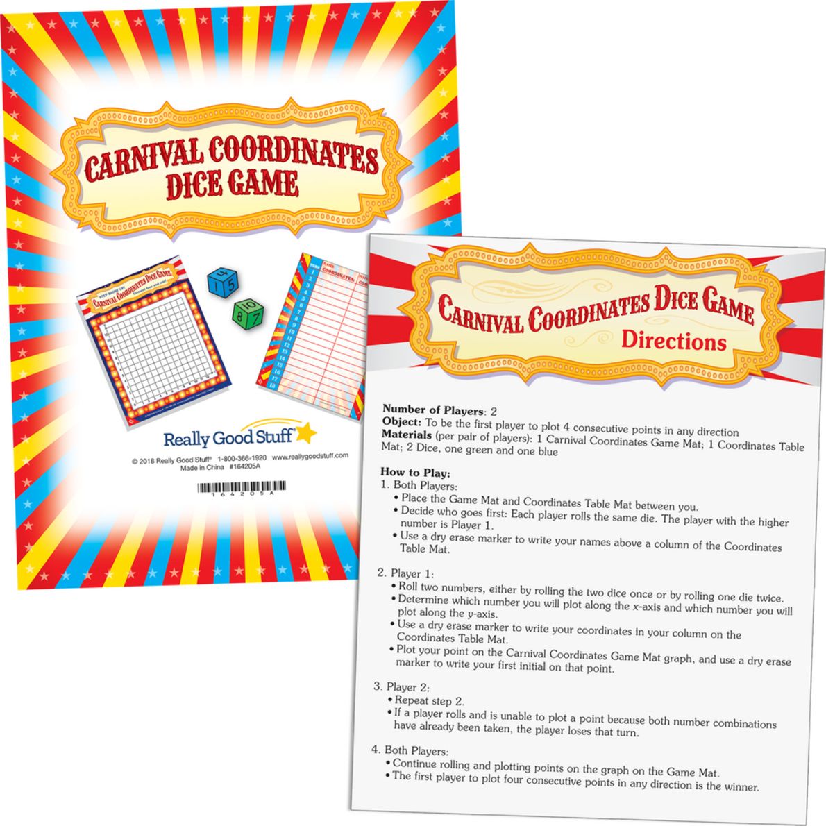 Carnival Coordinates Dice Game 1 game