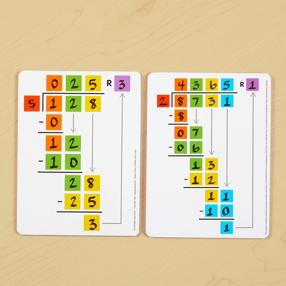 Beginning Long Division Dry-Erase Boards - 6 Boards product image 5