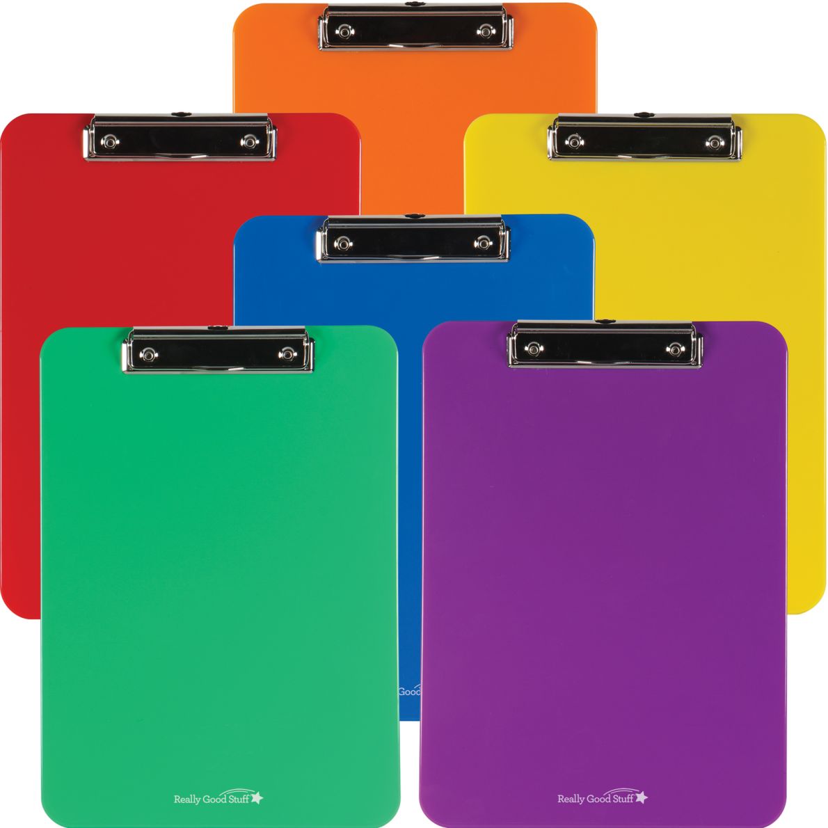 GroupColor Plastic Clipboards 6 Colors