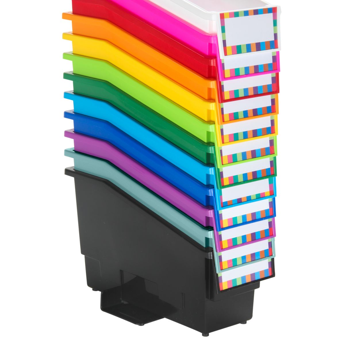 Durable Book And Binder Holders With Stabilizer Wings 12Pack Rainbow