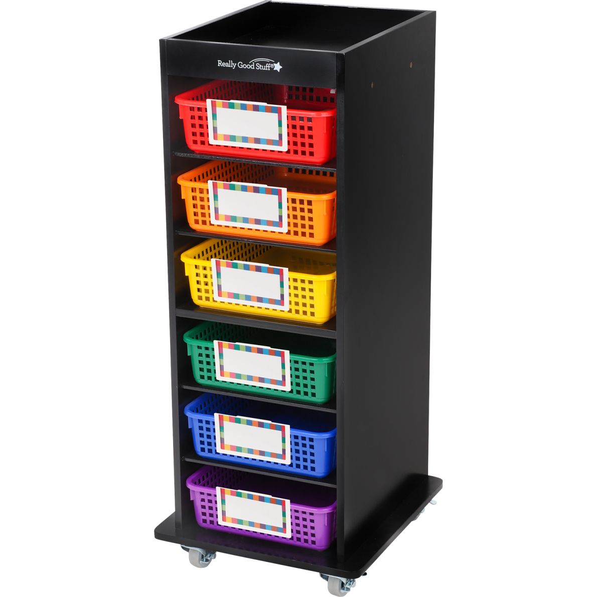 MultiUse Rolling Organizer With 6 Shelves And Baskets