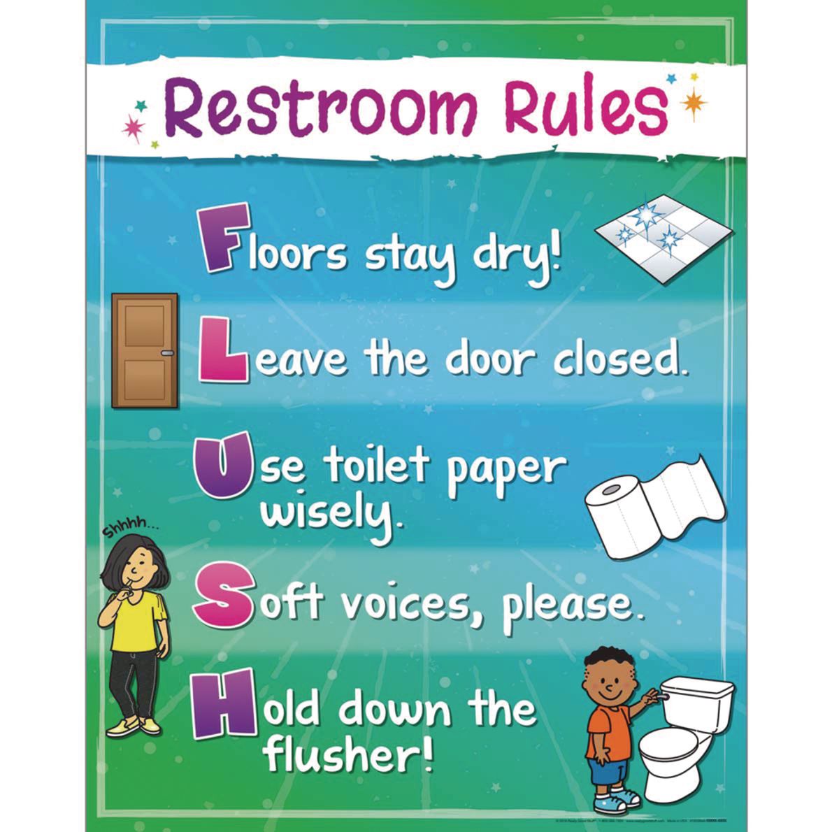 Restroom Rules Poster Set