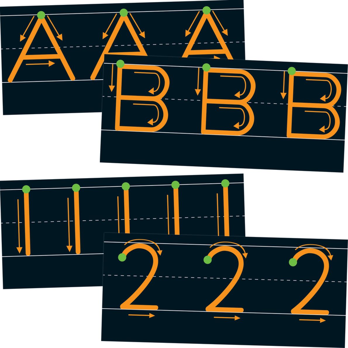 Letter And Number Formation Cards 36 cards