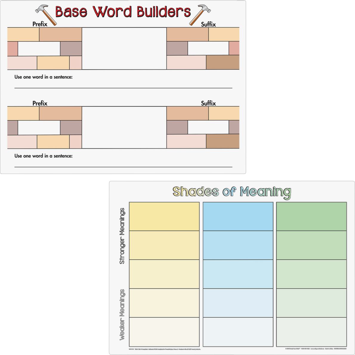 Word Map Dry Erase Boards 3 dry erase boards