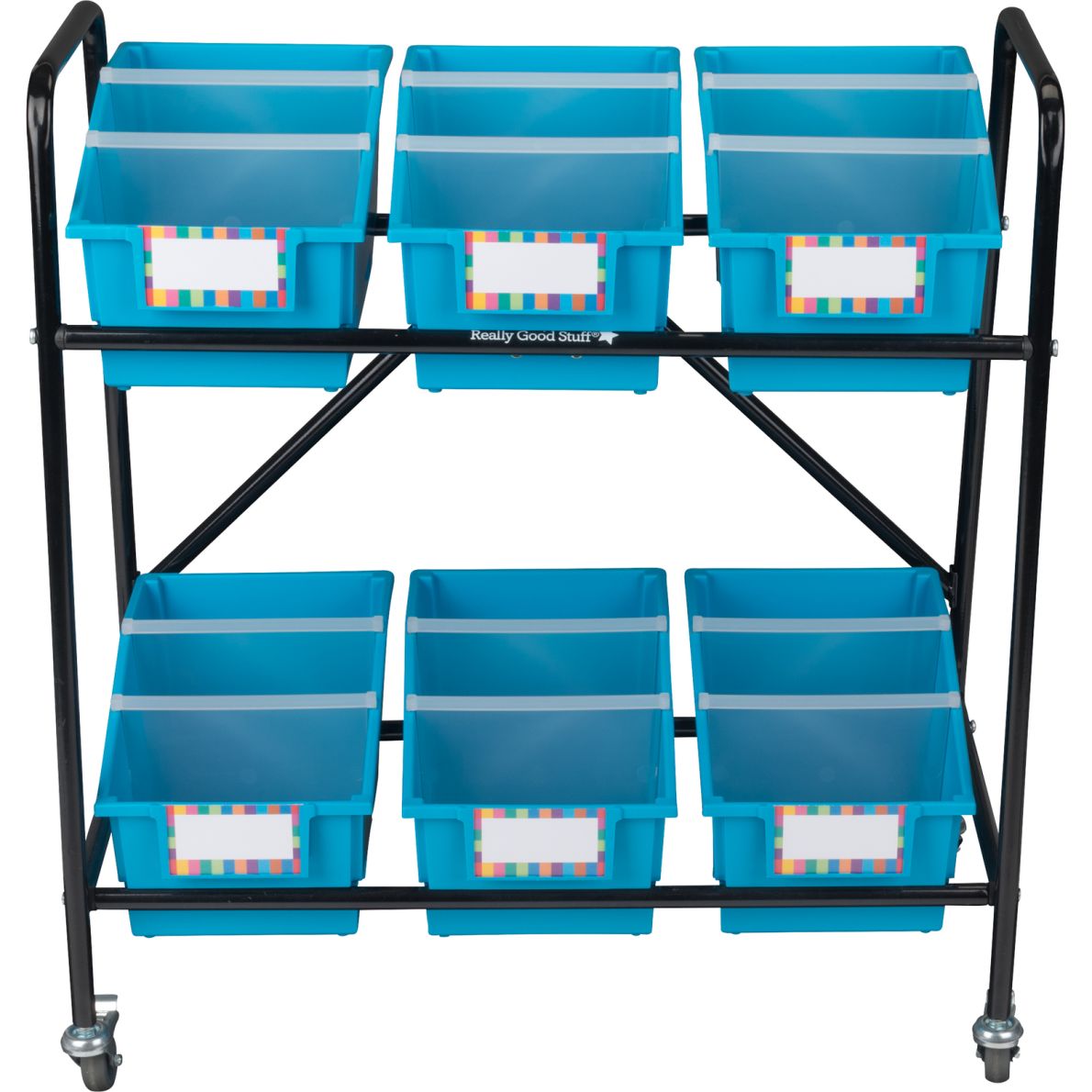 MidSize Mobile Storage Rack With Chapter Book Bins™ 1 rack, 6 bins