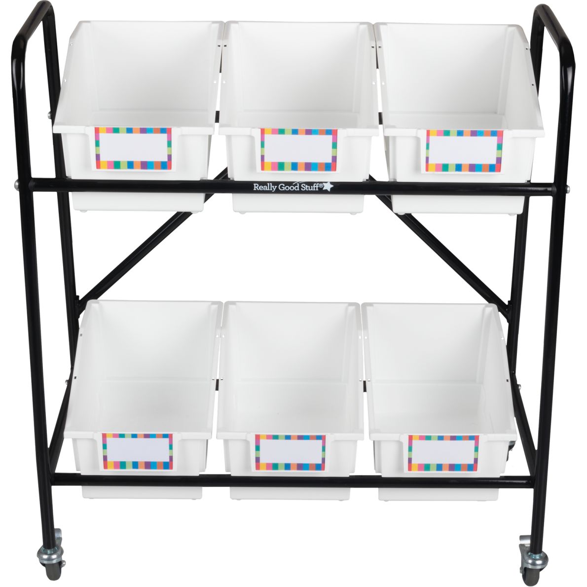 MidSize Mobile Storage Rack With Chapter Book Bins™ 1 rack, 6 bins