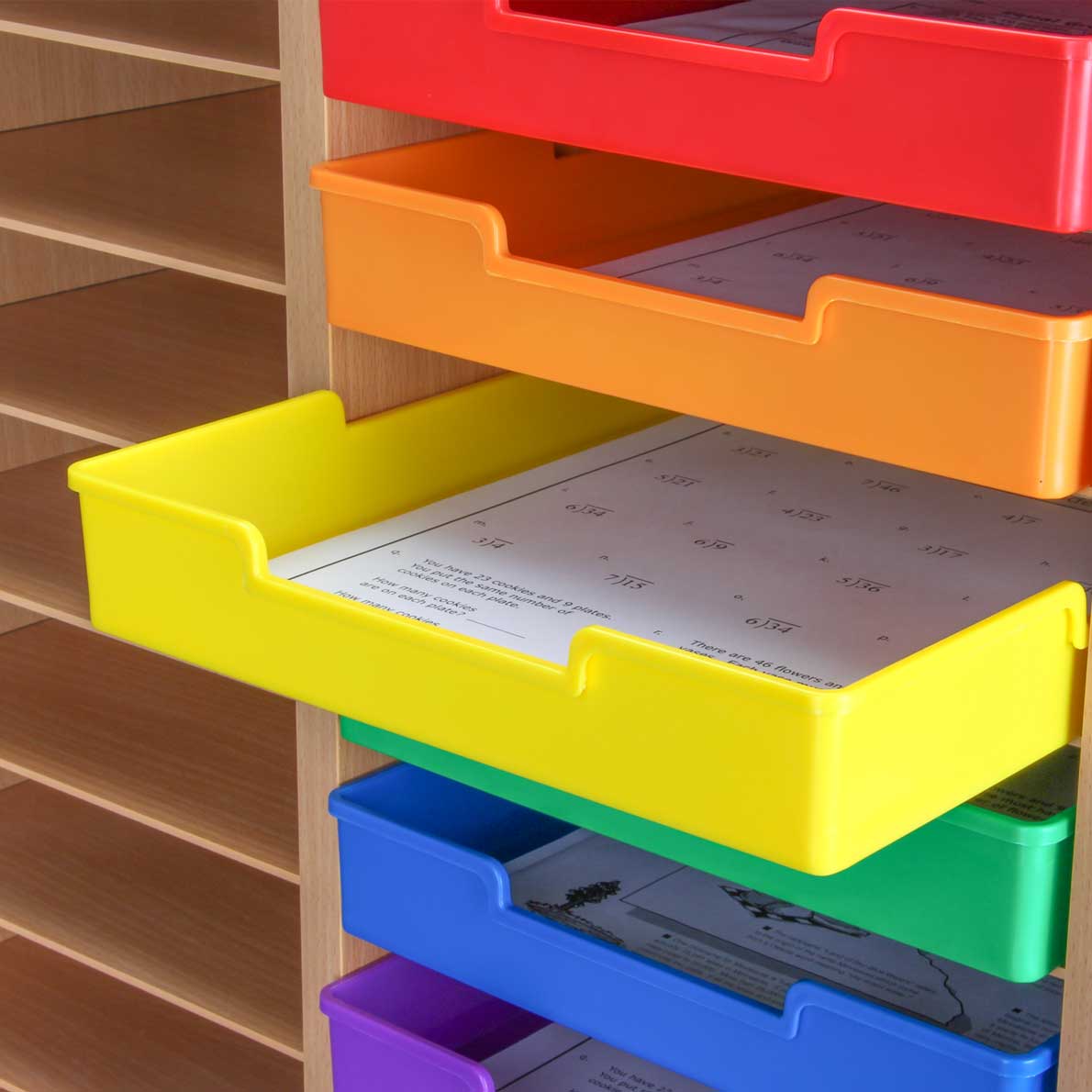 Plastic Trays SingleColor Set Of 12