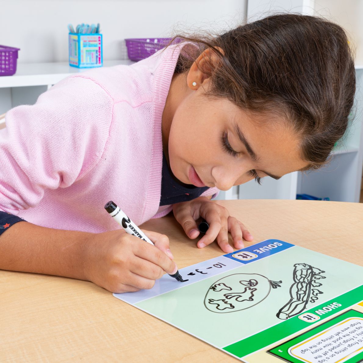 Read, Show, And Solve Math Boards With Addition And