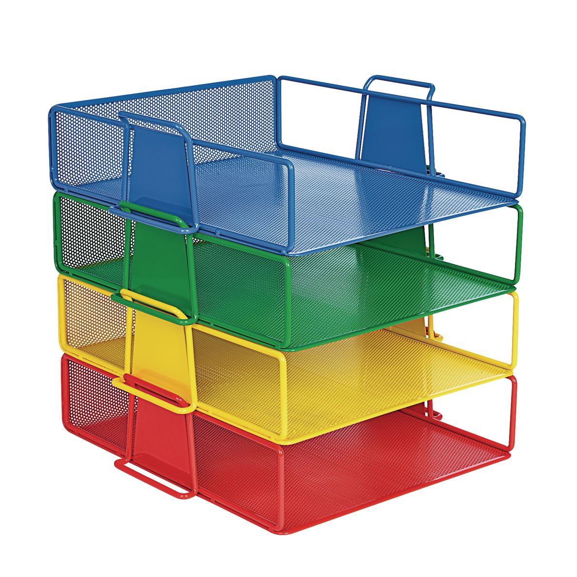 Really Good Stuff® Stackable Letter-Size Wire Rack 4 Colors - 4 trays