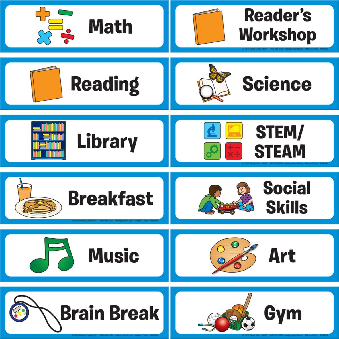 WholeClass Visual Schedule Pocket Chart and Cards 1 pocket chart, 27
