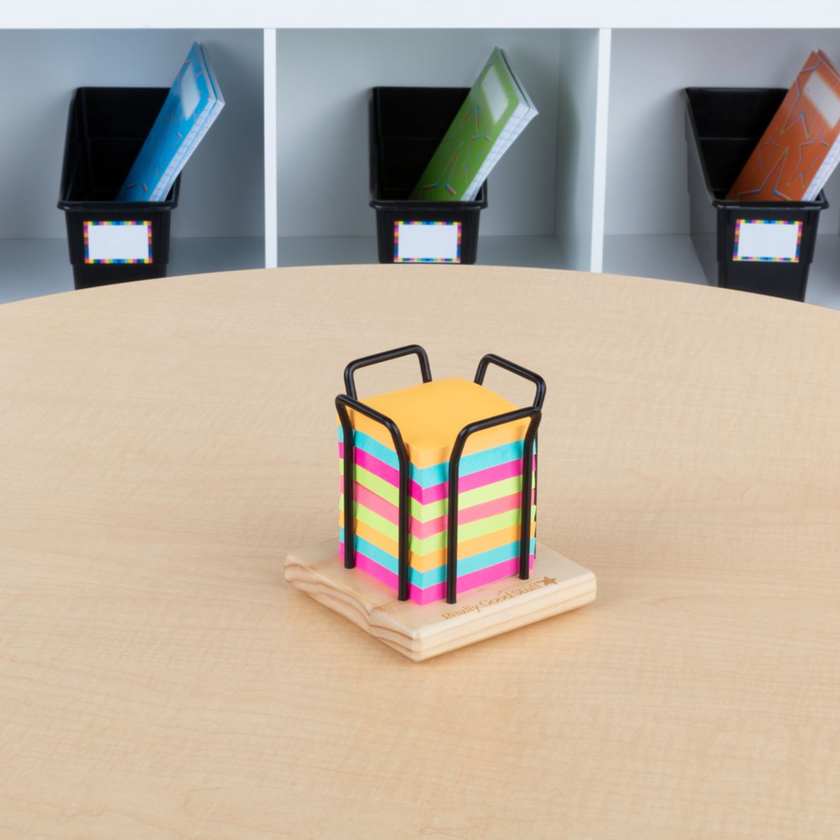Wire & Wood Sticky Note Holder