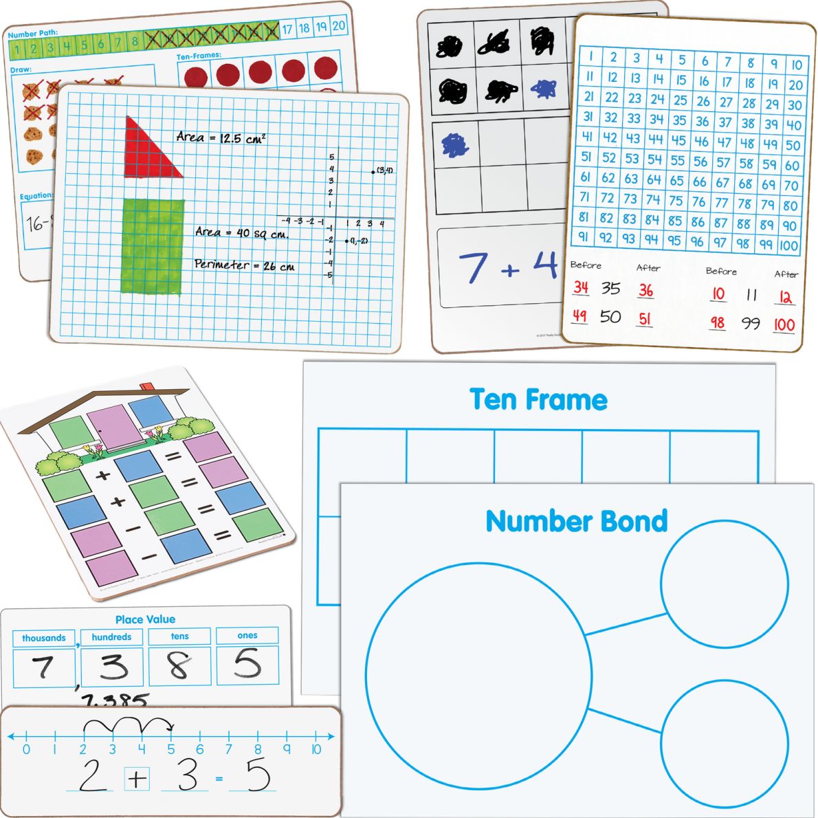Math Small Group Dry Erase Board Kit Primary 1 multiitem kit