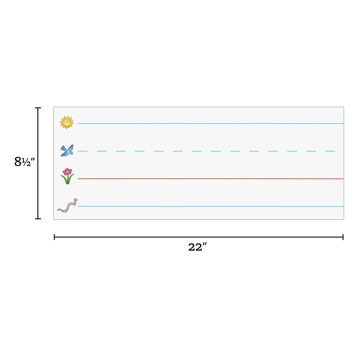 Jumbo Dry Erase Writing Lines 2 writing lines