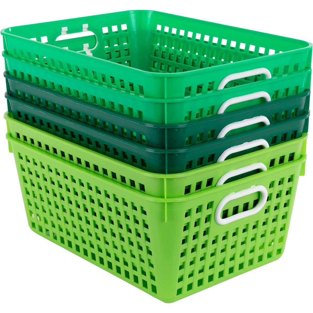Large Baskets Go Green Set Of 6