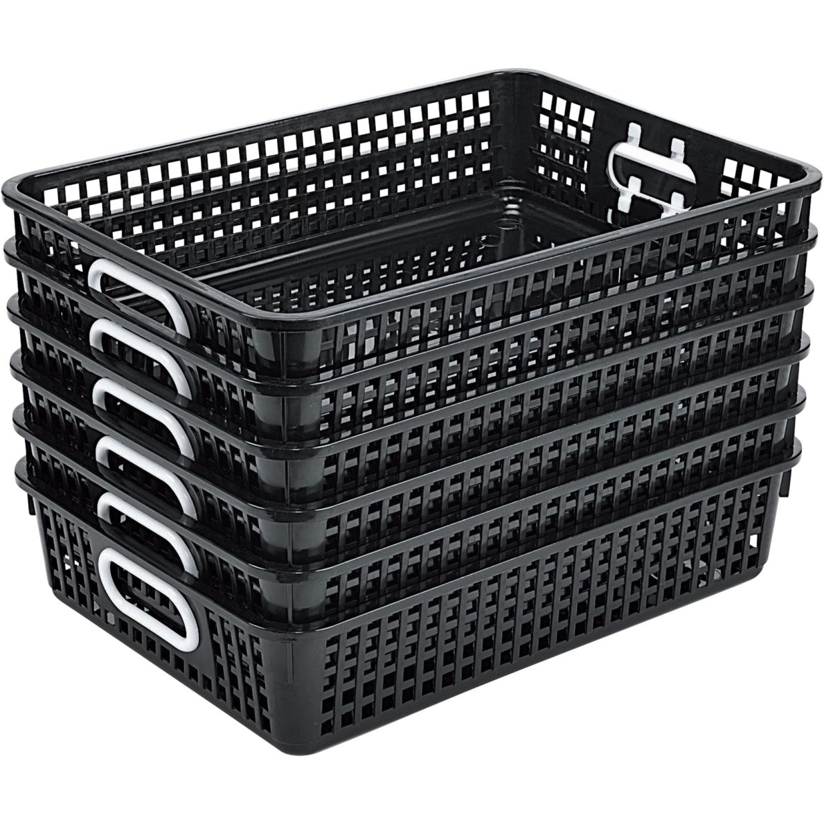SingleColor Plastic Baskets Set Of 6