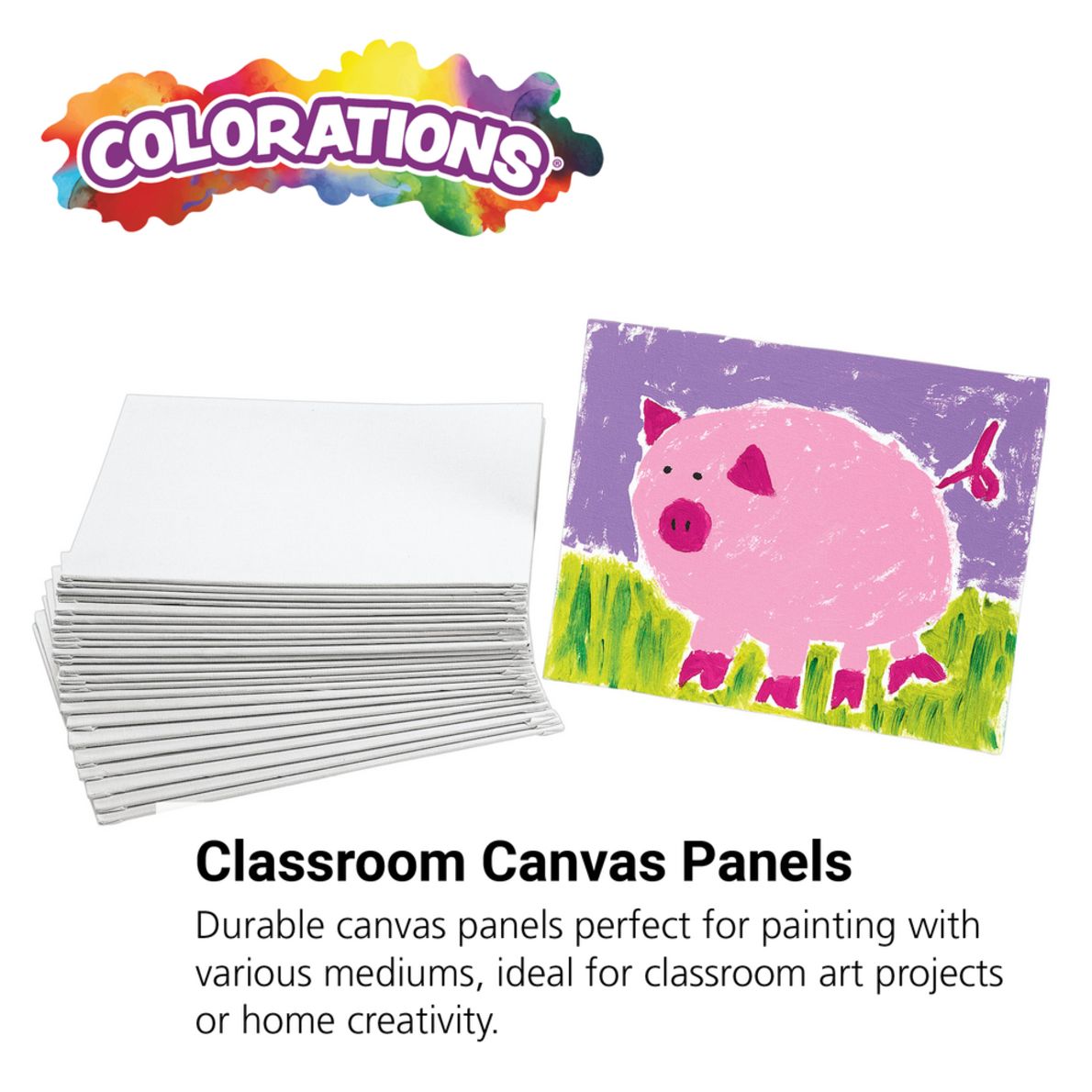 Colorations® 8" x 10" Canvas Panel Classroom Pack 30