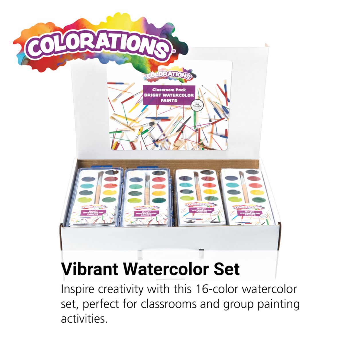 Colorations® 16 Color Watercolor Classroom Pack Set of 40