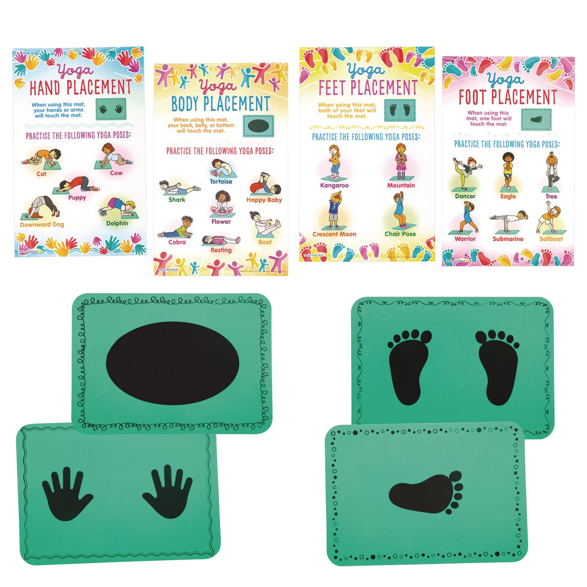 Mini Yoga Mats and Poster Set