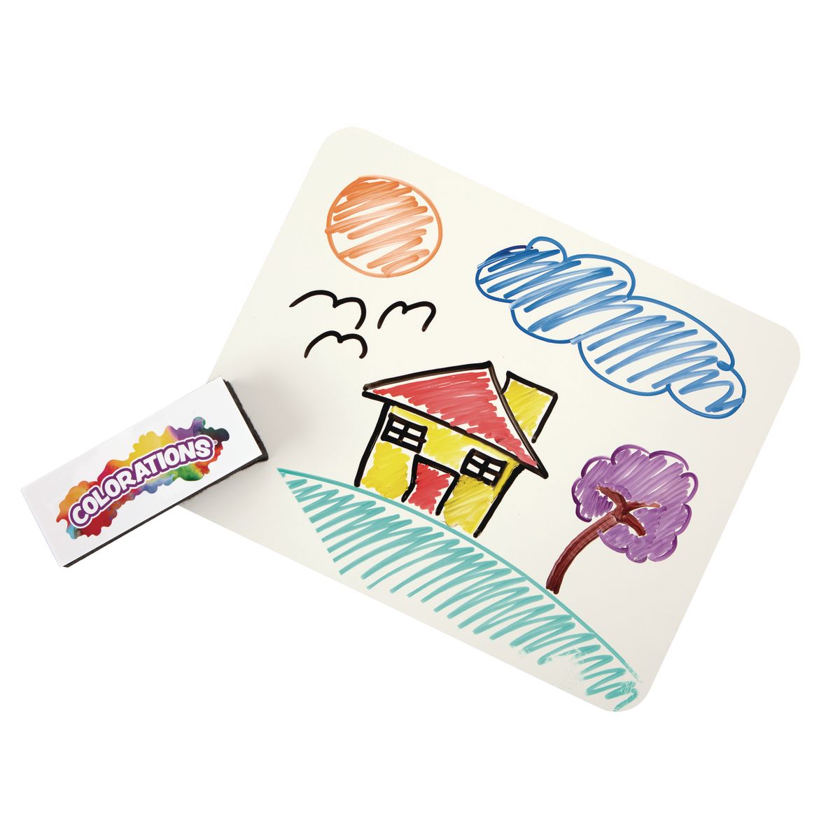 Colorations® Dual Use Dry Erase/Chalkboard Eraser Set of 10