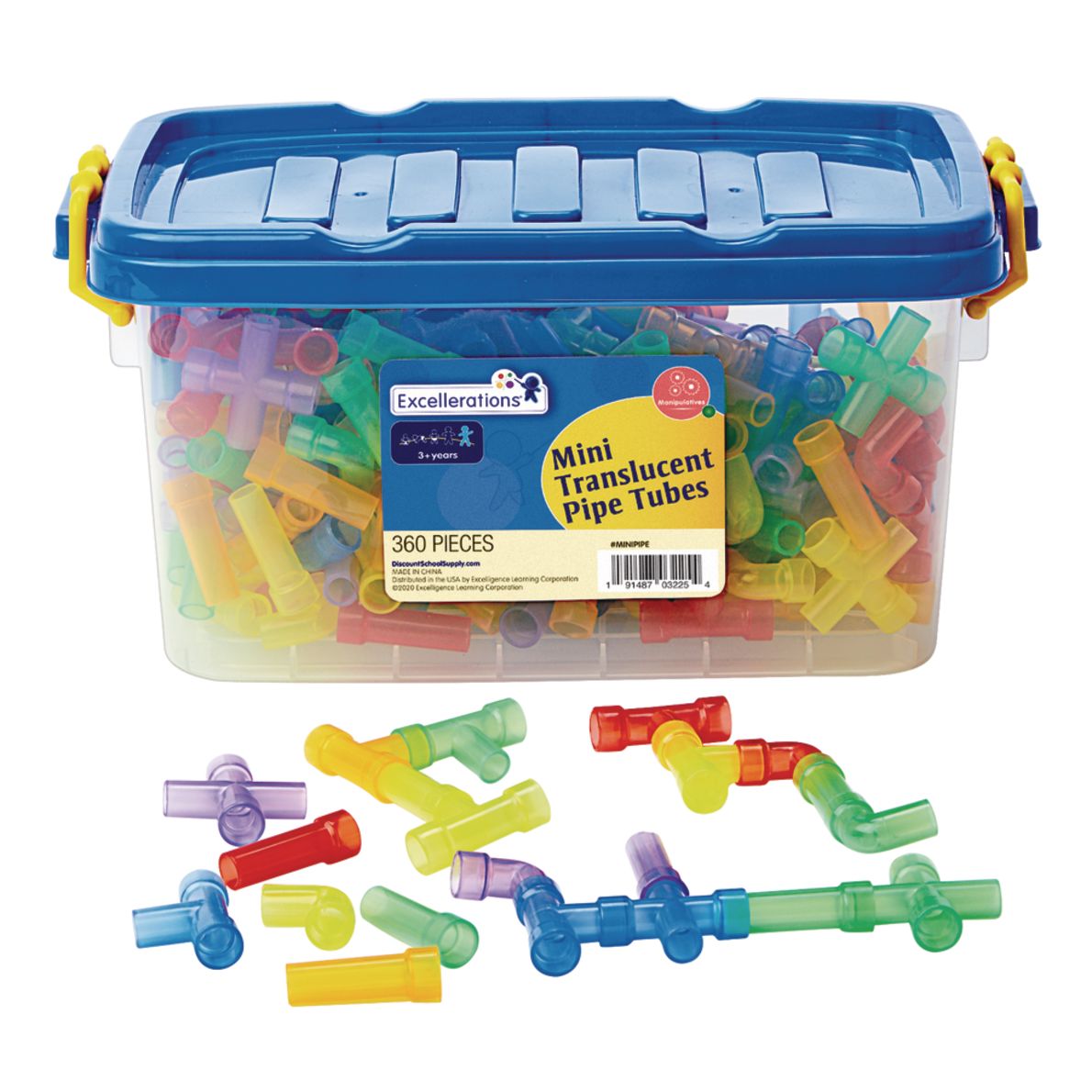 Excellerations® Mini Translucent Pipe Tubes 360 Pieces