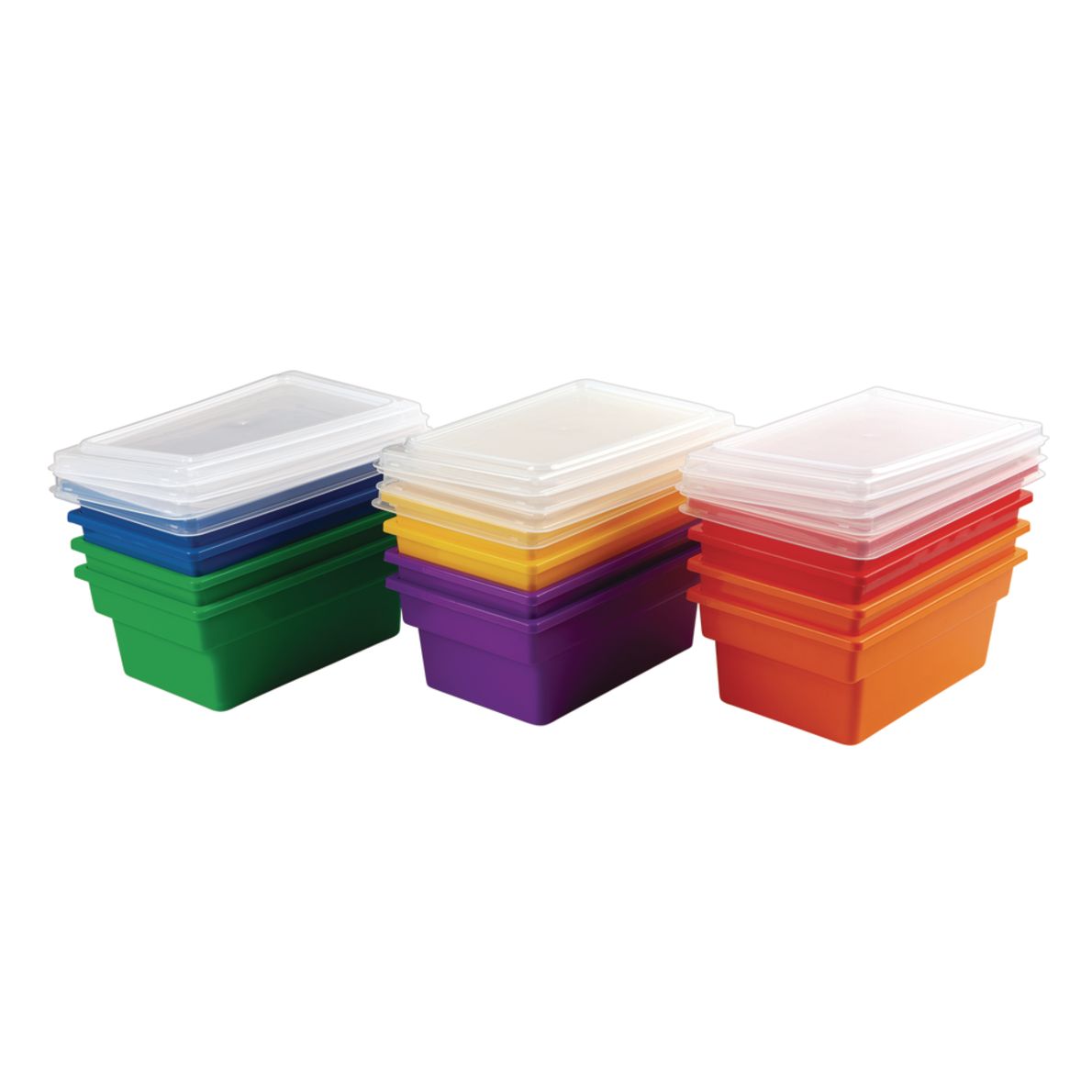 Small AllPurpose Bins And Lids Set of 12 6 Colors