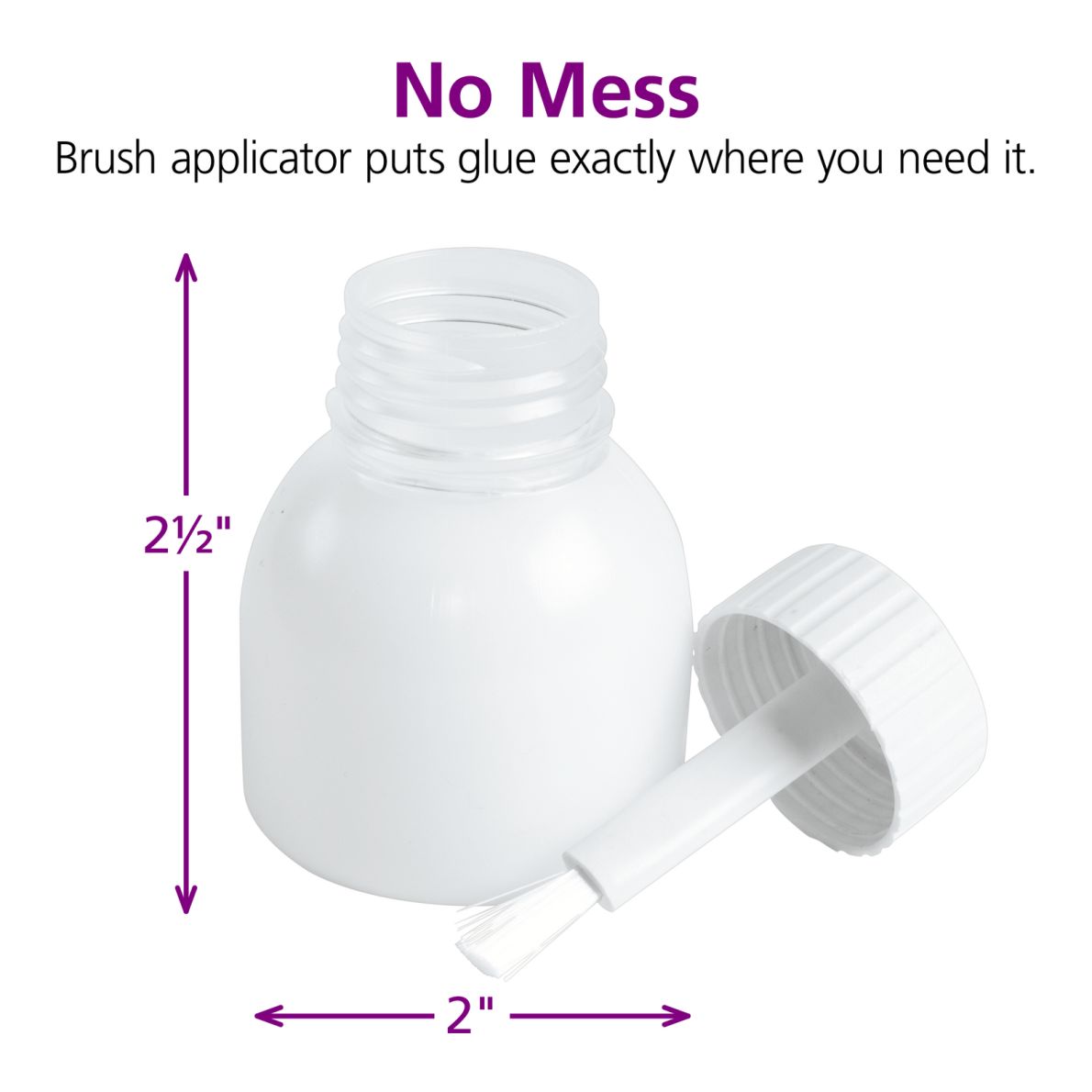 Colorations® Re useable Glue Jar with Brush Set of 12