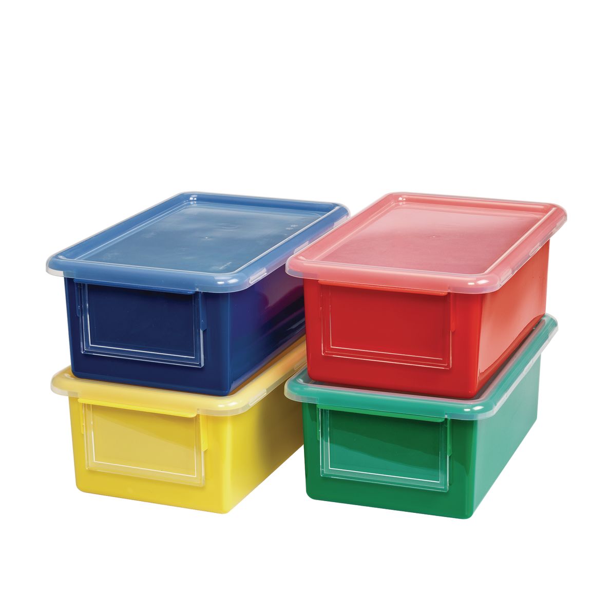 Easy Label Storage Bins and Lids Set of 4