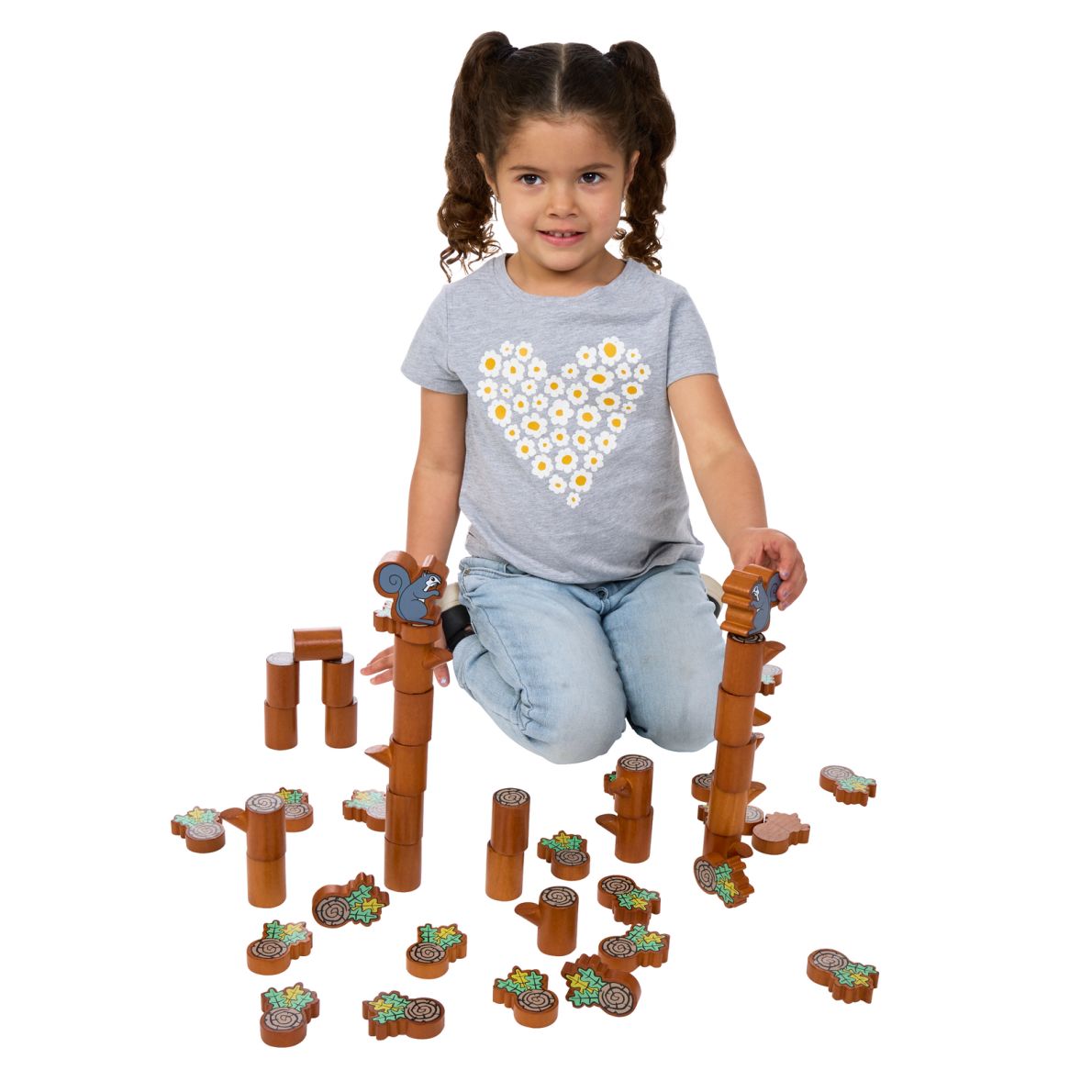 Excellerations® Tree and Squirrel Blocks - Set of 46