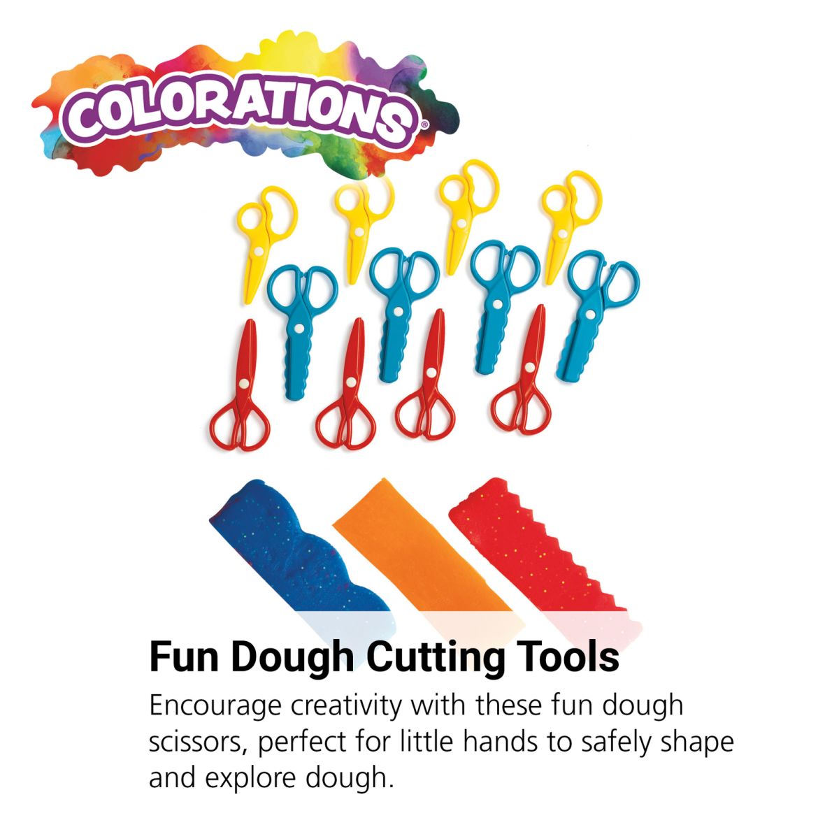 Colorations Scissors Colorations® Fun Dough Scissors - Set of 12