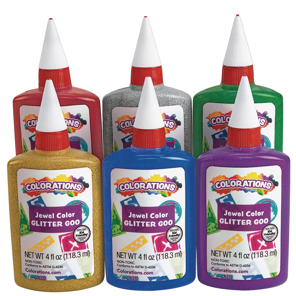 Colorations® Glitter Glue Set of 6