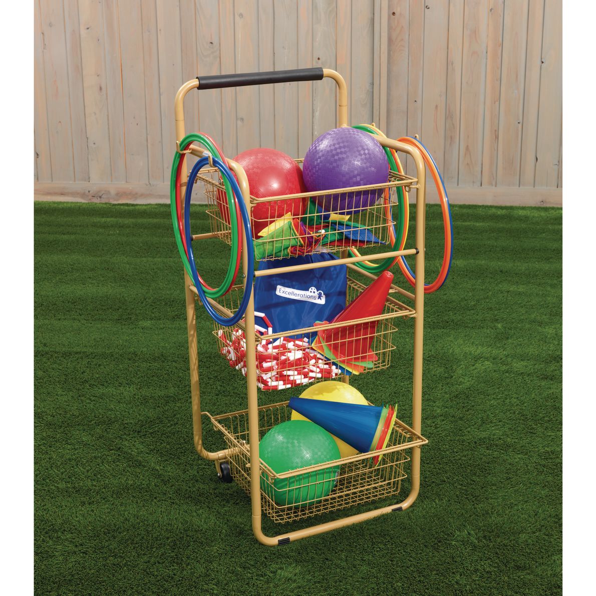 Excellerations® Outdoor Storage Cart with Removable Baskets