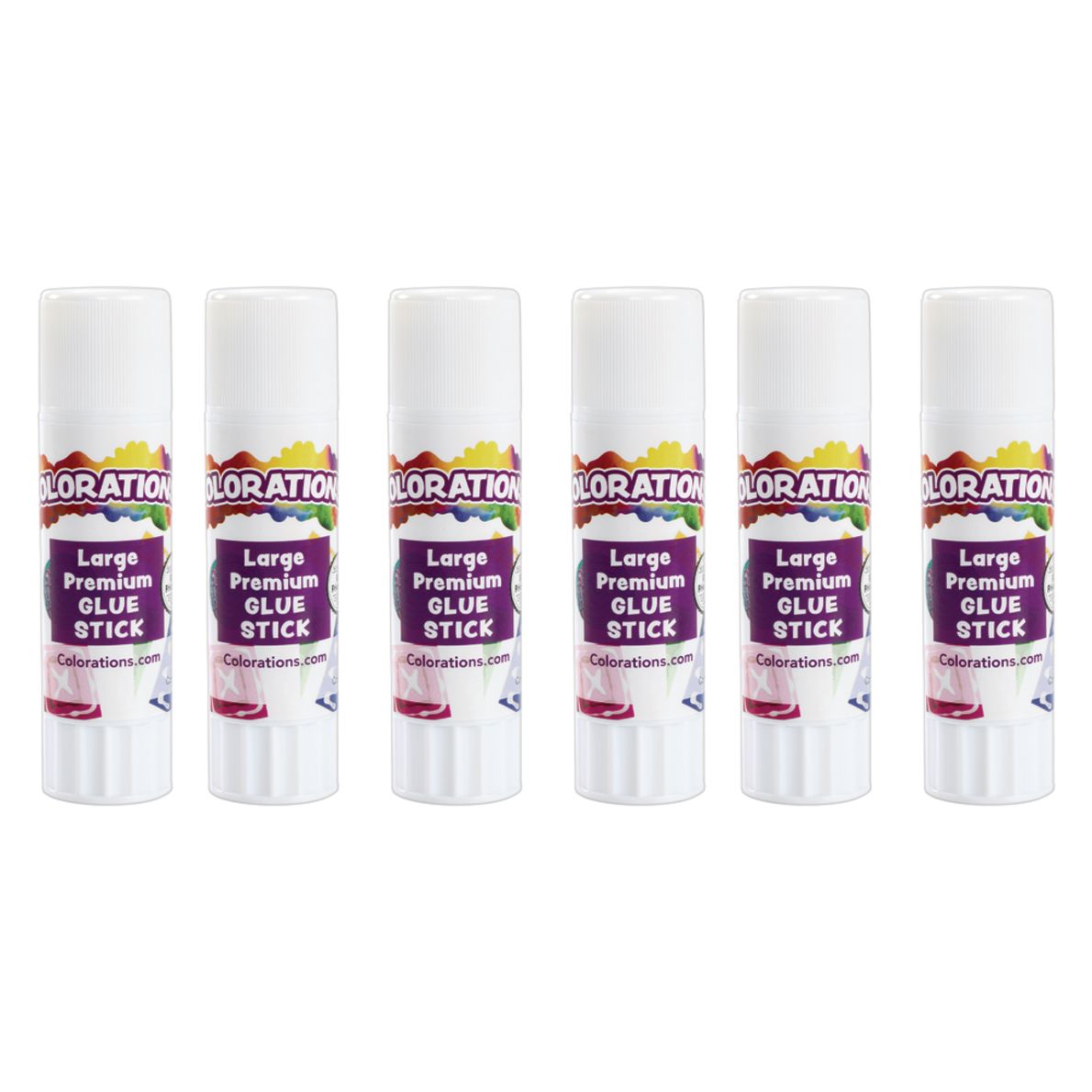 Colorations® Premium White Glue stick , 6 Sticks