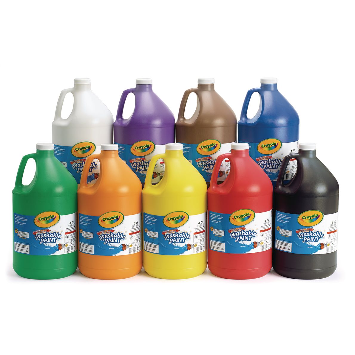 Set of 9 Crayola® Washable Paints, Gallons