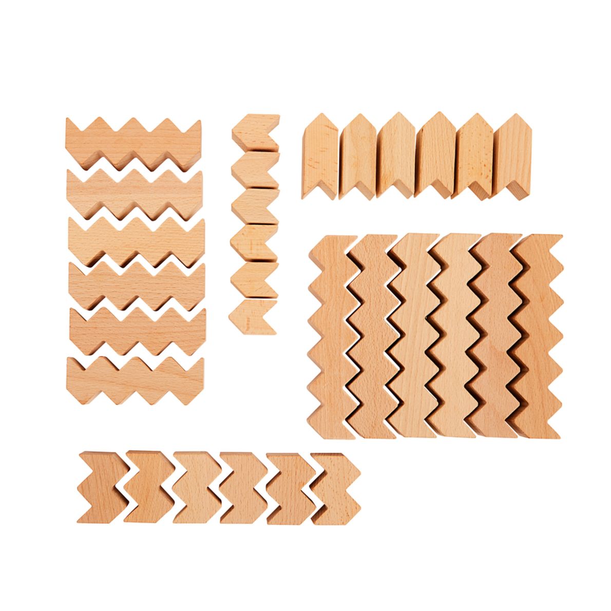 Zig Zag Blocks Set of 30