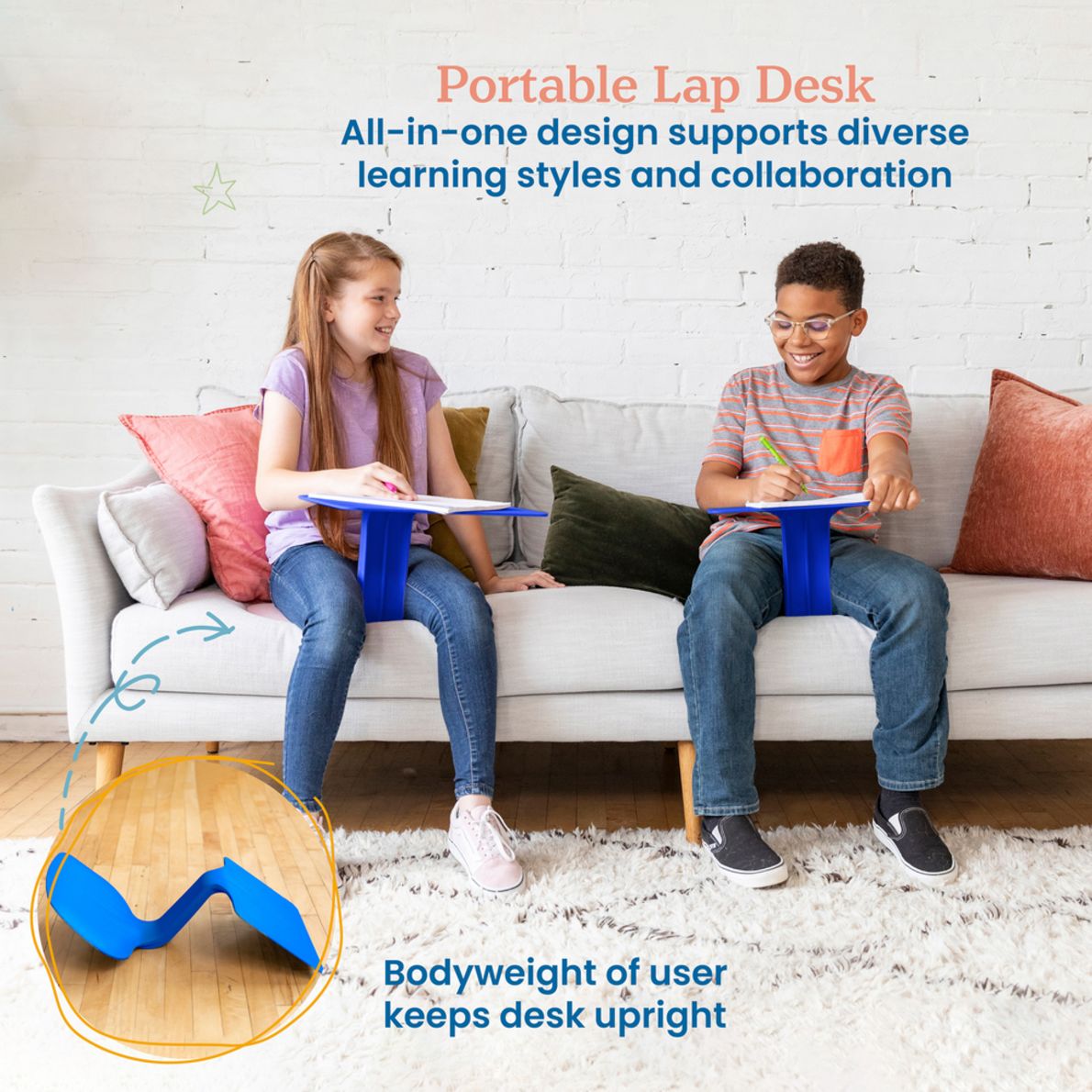 The Surf Portable Lap Desk 10 Pack Blue