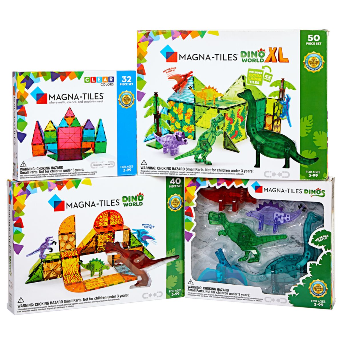 Dinosaur MagnaTiles® Kit 127 pieces