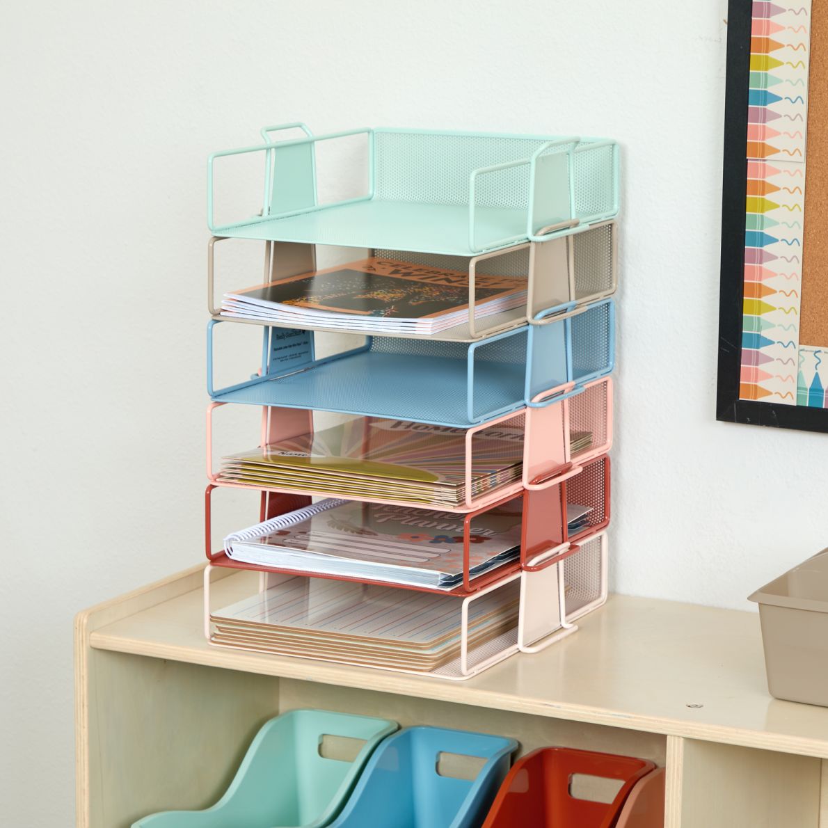 Really Good Stuff® Stackable Letter-Size Wire Rack™ - Boho