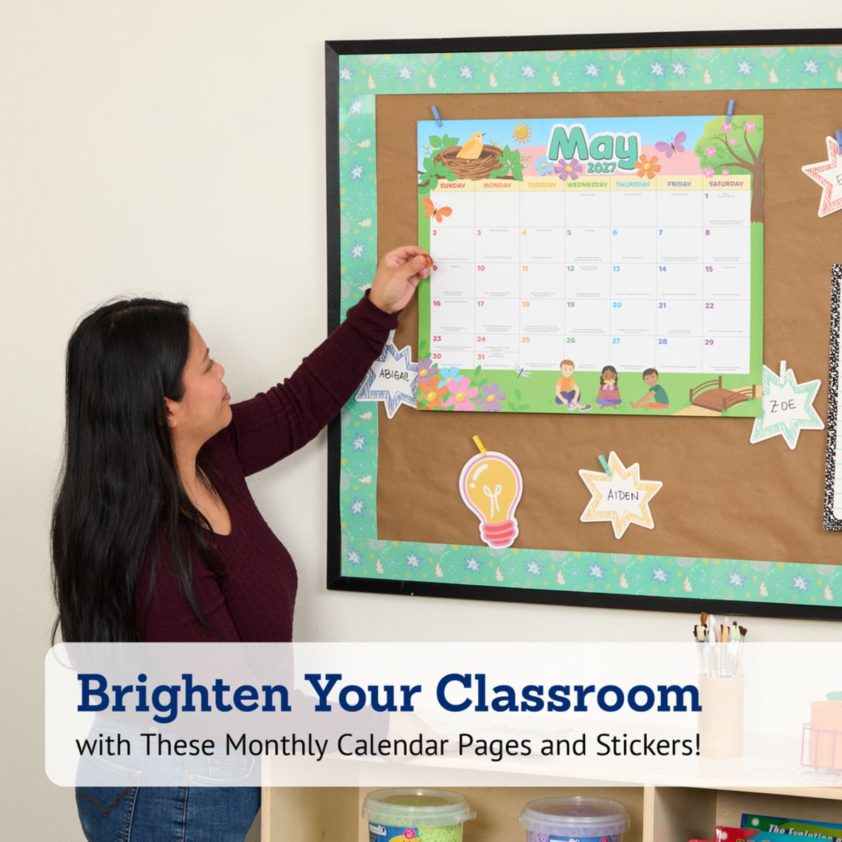 Really Good Stuff® Monthly Calendar Pages 2026-2027 – Primary