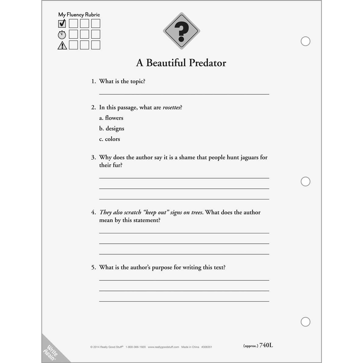 Fluency For Comprehension Set - Passages and CDs - Grade 3