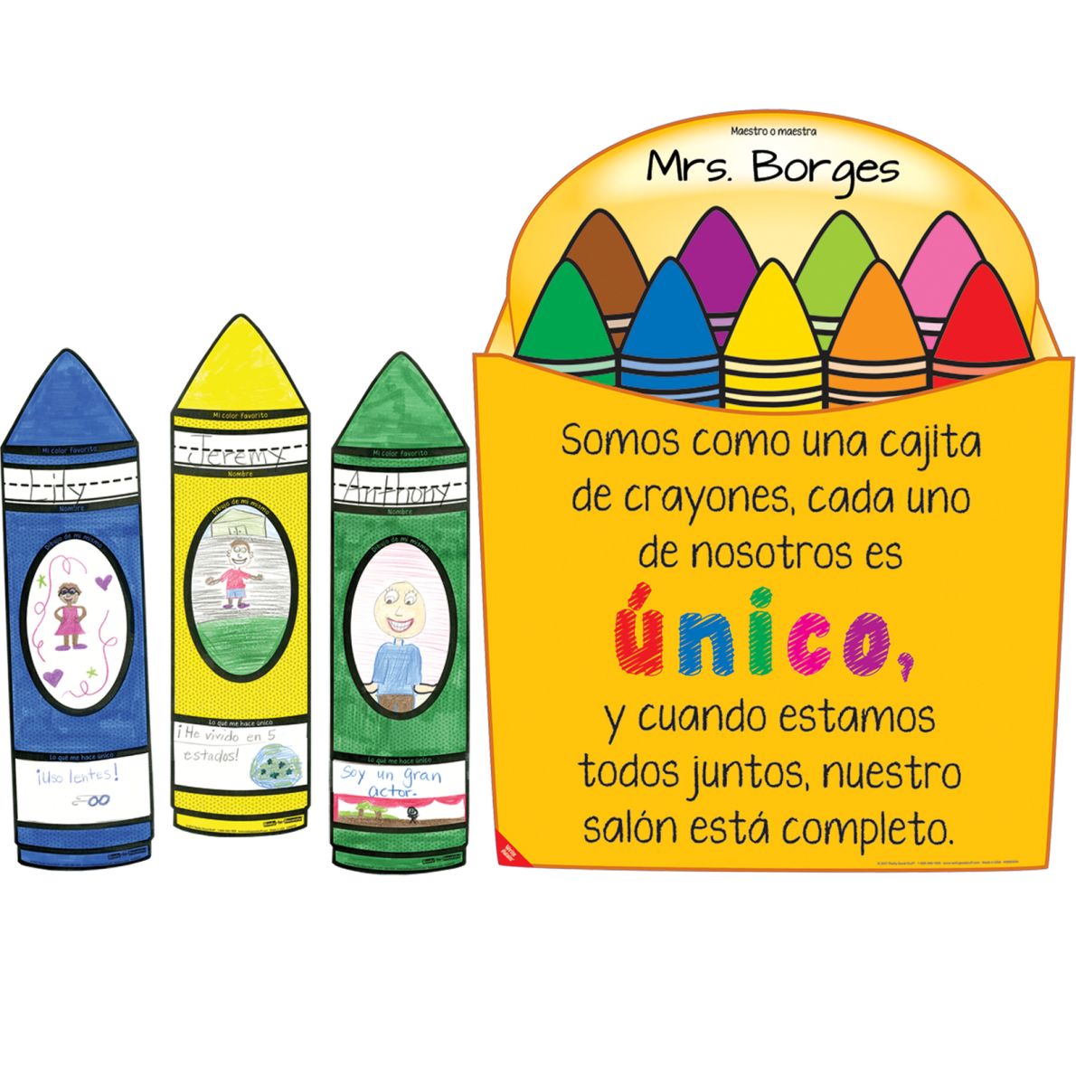 ReadyToDecorate® Kit de Bienvenida crayones de colores (Spanish