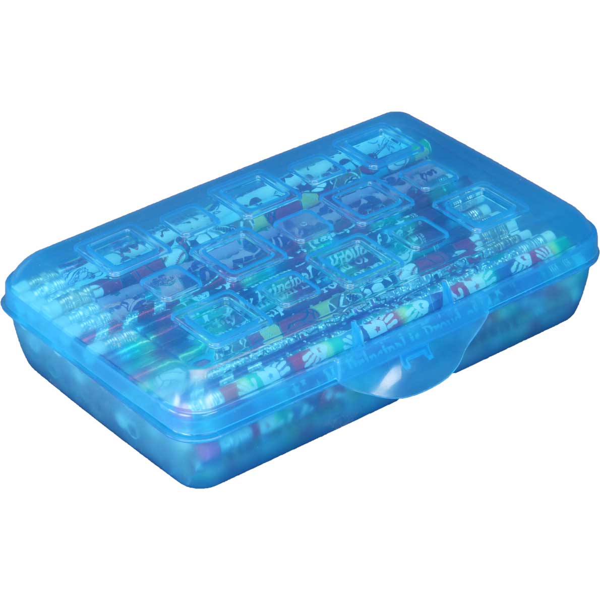 Pencil Storage Boxes Blue/Blue 6Pack