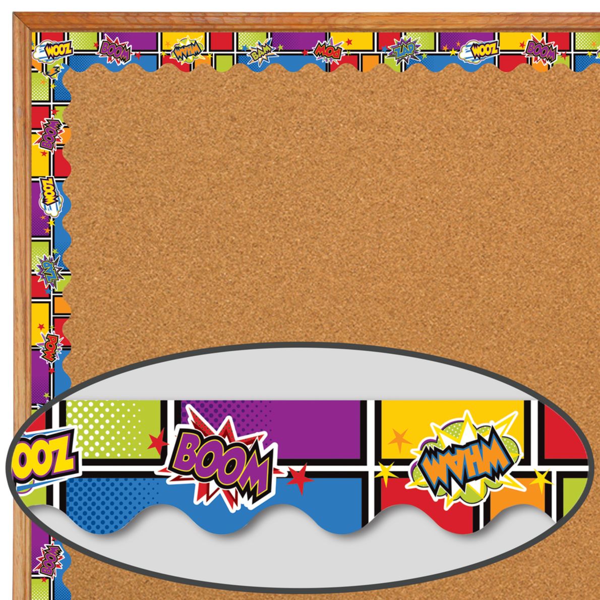 Super Power Bursts Scalloped Border - 1 border trim