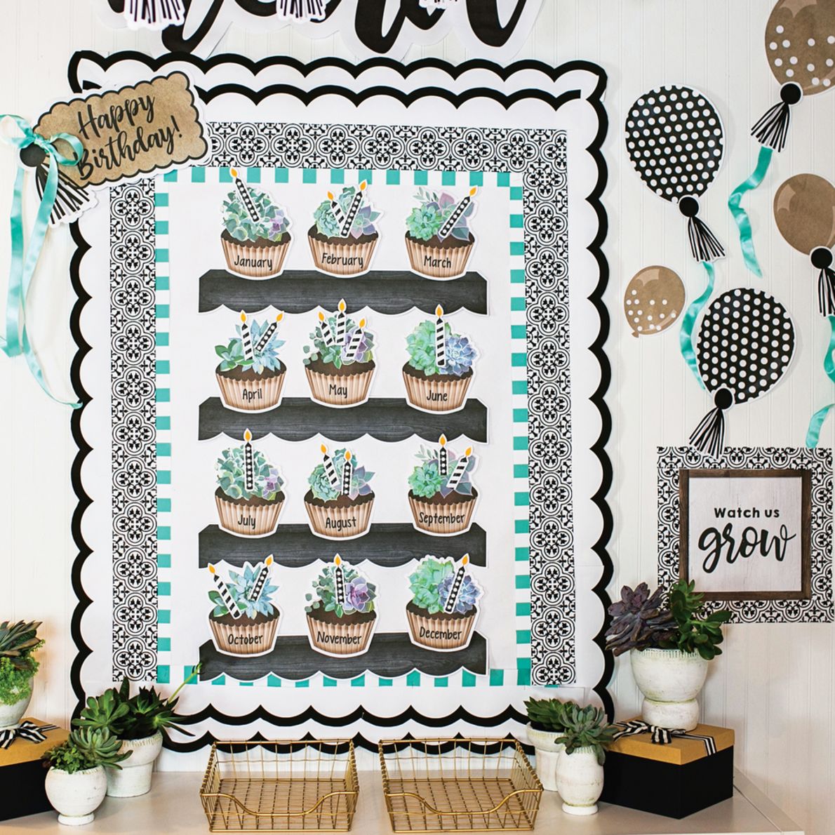 Simply Stylish Birthday Bulletin Board Set