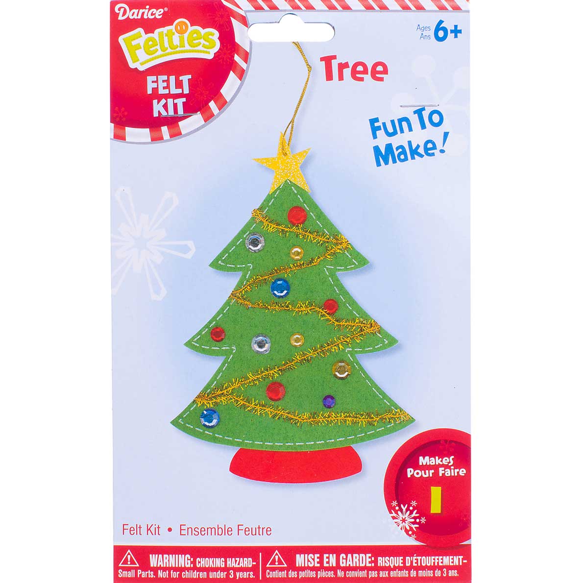 Felt Christmas Tree Ornament Craft Kit Set Of 12