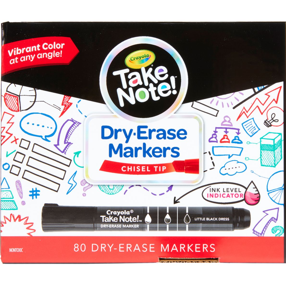 Take Note! ChiselTip Dry Erase Markers Set Of 80
