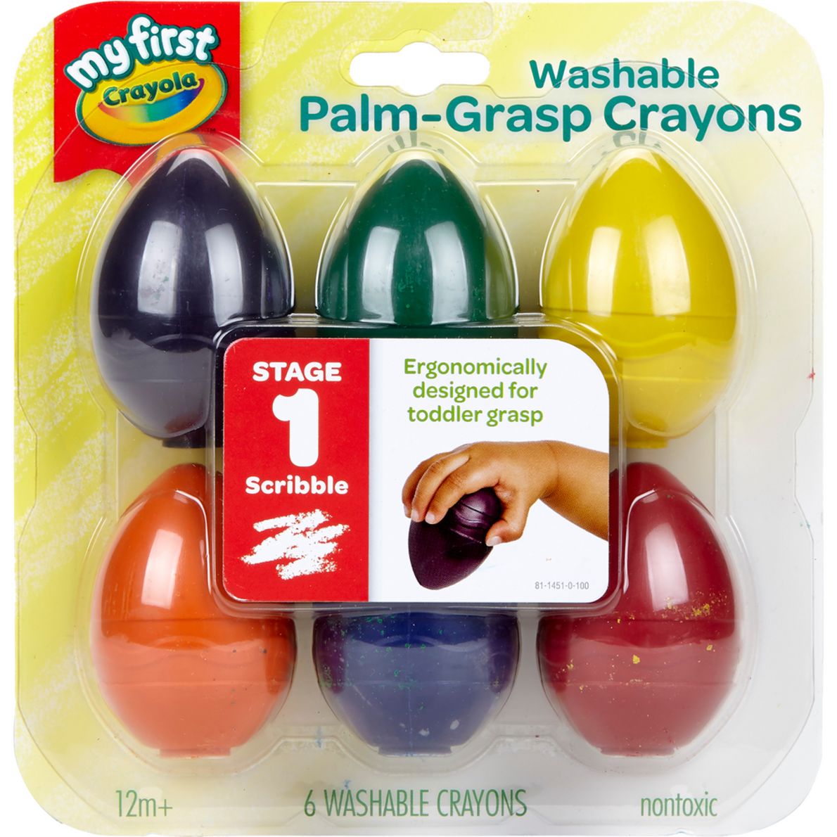 My First Crayola Washable Egg Crayons 6 Ct. 6 crayons