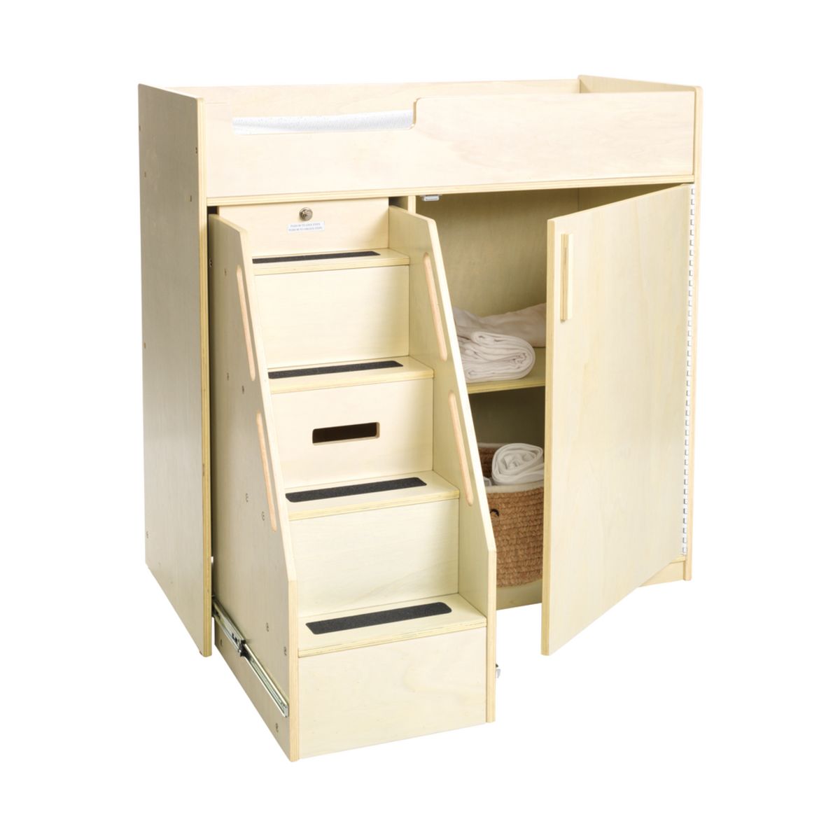 Environments® Toddler Changing Table with Stairs Assembled