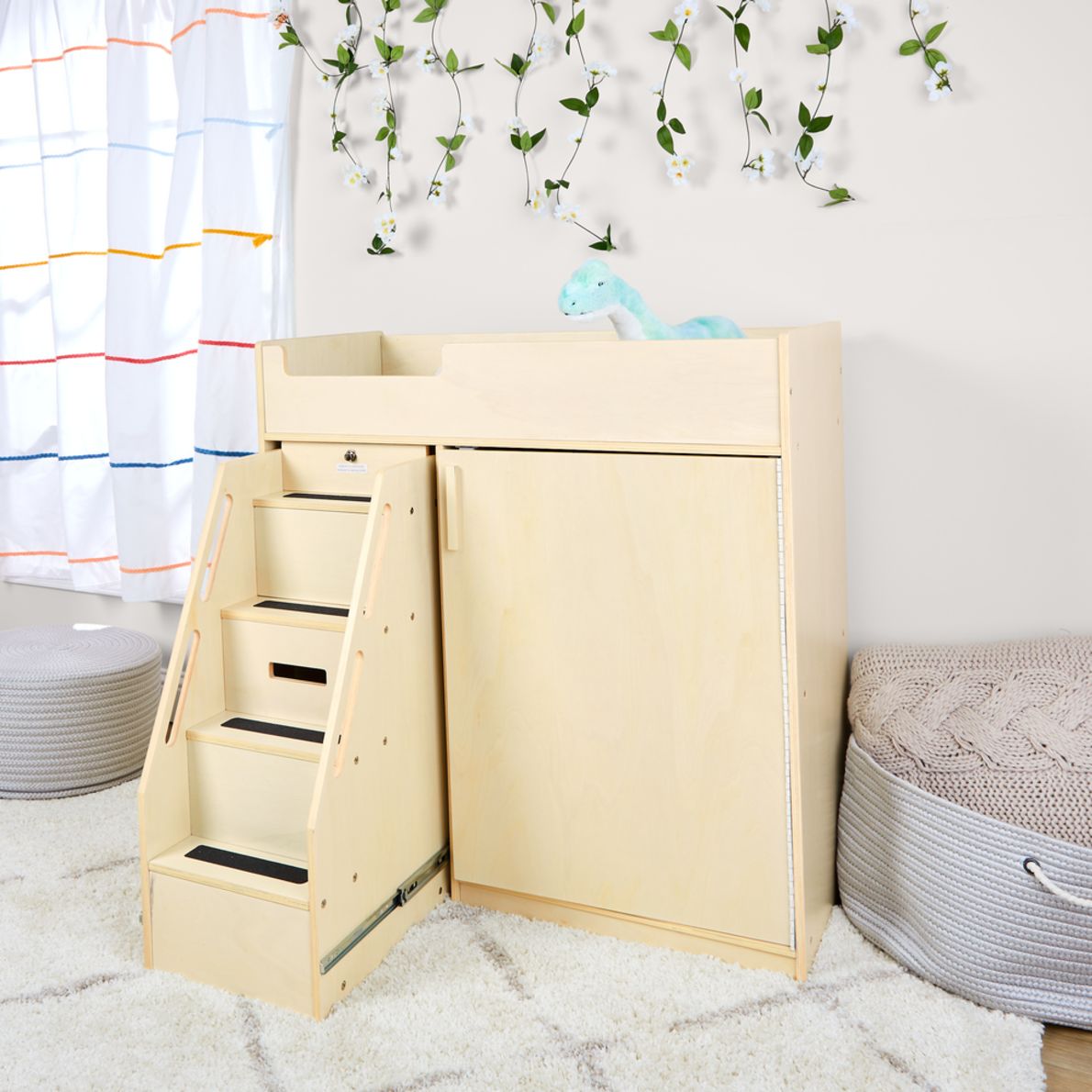Environments® Toddler Changing Table with Stairs Assembled