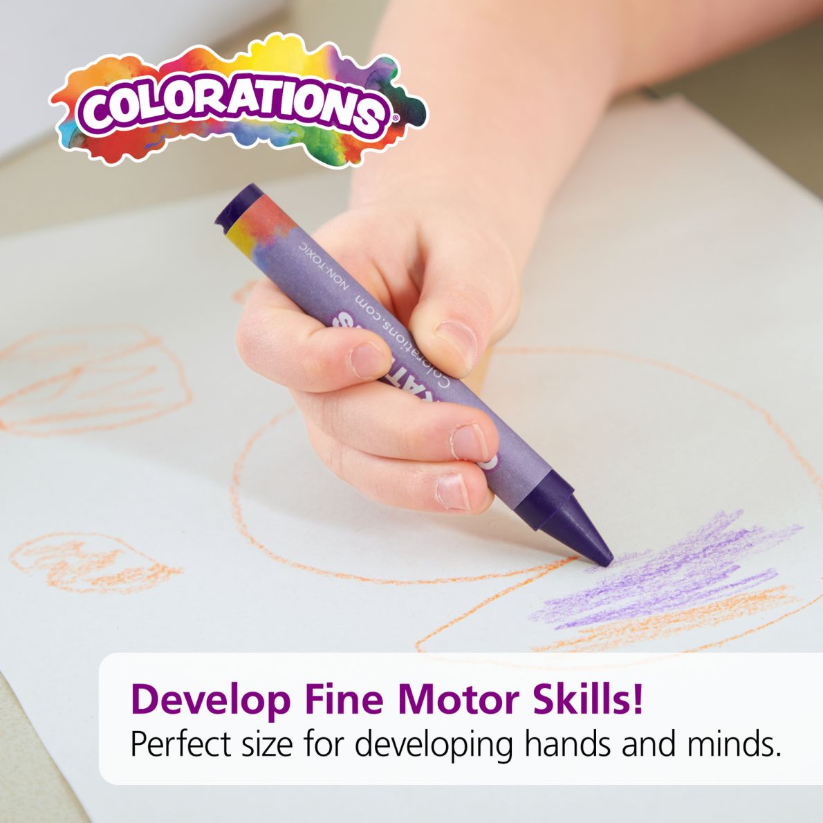 Colorations® Large Crayons 8 Colors, Set of 400